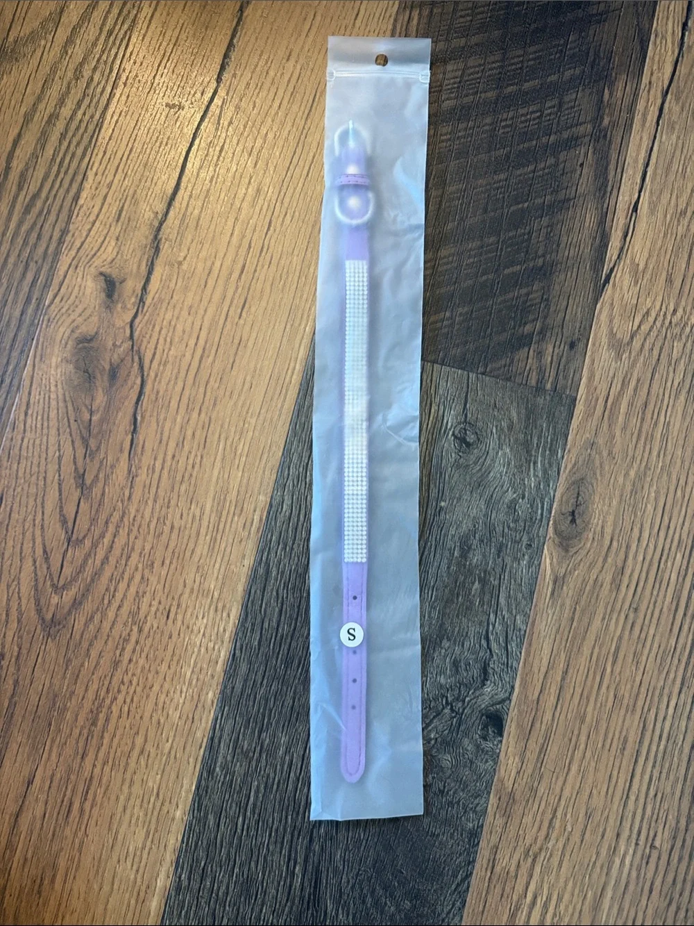 Small Lavender Rhinestone Dog Collar - Stylish Pet Accessory